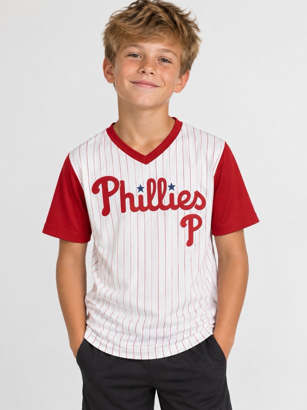 MLB Philadelphia Phillies Pinstripe Tee Baby 12M NWT